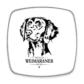 Weimaraner Langhaar Mom Hunde Jagdhunde Wilsigns - Viereckiger Kühlschrankmagnet - Weiß - Vorne