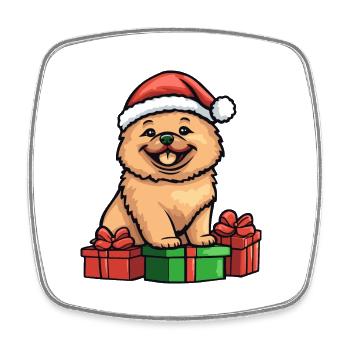 Chow Chow Dog Christmas Gifts - Square fridge magnet - white - Front