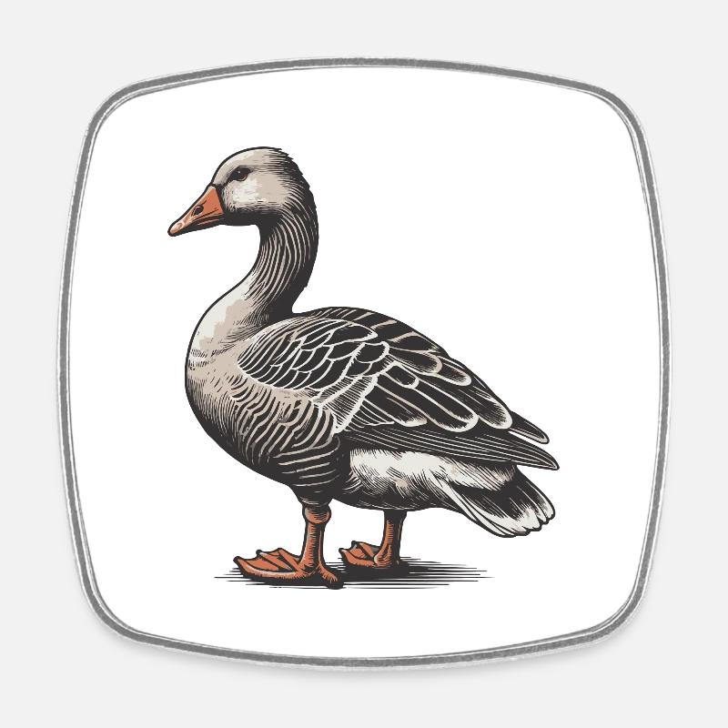 Goose - Square fridge magnet - white
