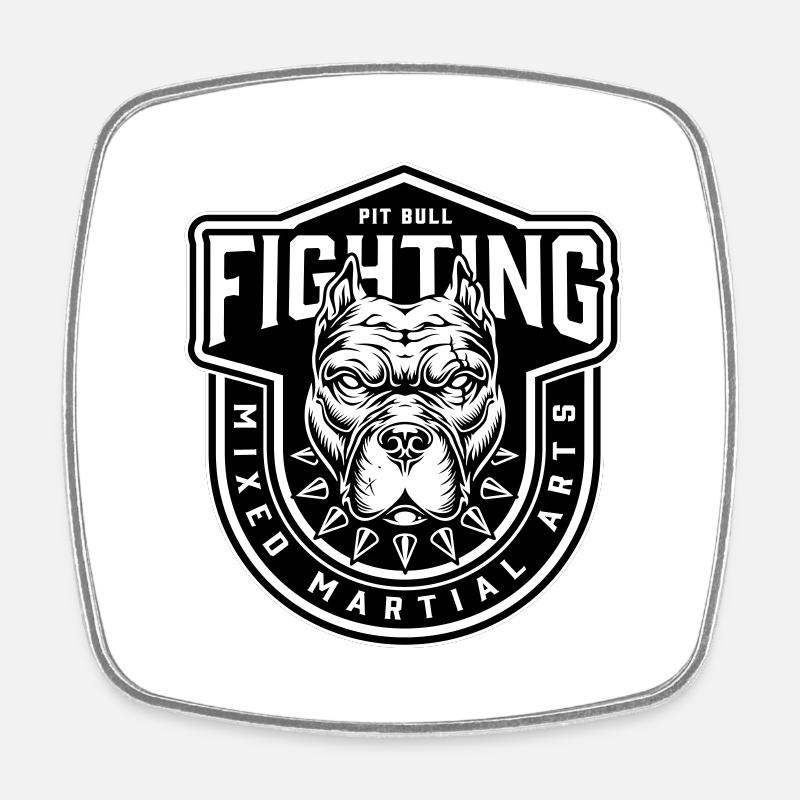 Fighting mma - Magnet carré - blanc