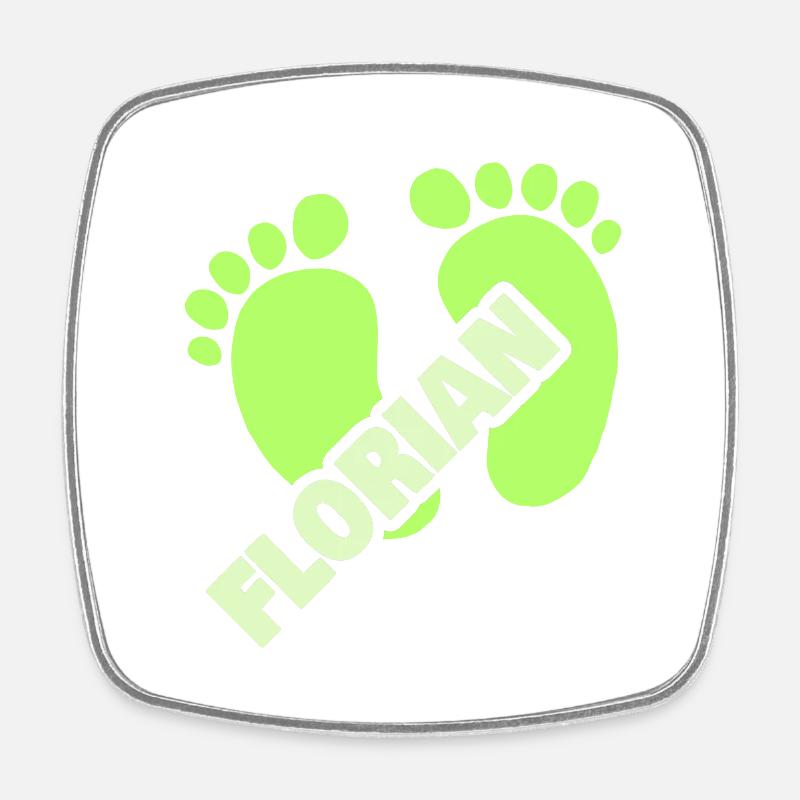 Birth Florian - Square fridge magnet - white