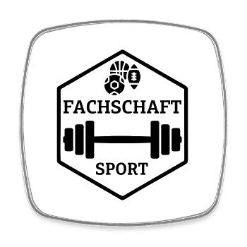 Fachschaft Sport - Viereckiger Kühlschrankmagnet - Weiß - Vorne