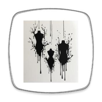 Mannequins avec des taches d’encre - Magnet carré - blanc - Devant