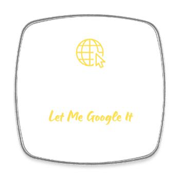 Humorous T-shirt "Keep Calm and Let Me Google" - Square fridge magnet - white - Front
