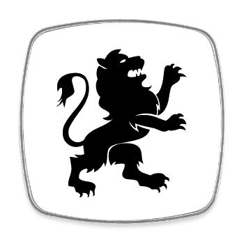 Lion Animal - Square fridge magnet - white - Front