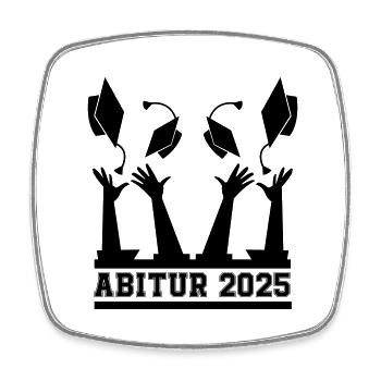 abitur 2025 - Viereckiger Kühlschrankmagnet - Weiß - Vorne
