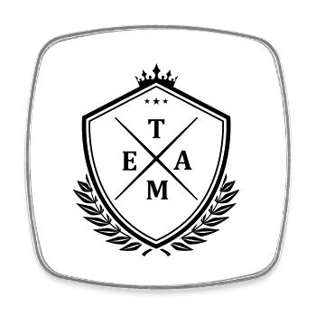 Team Crest - Square fridge magnet - white - Front