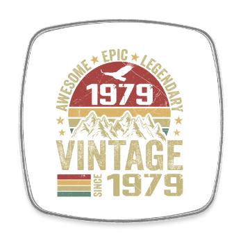 Jahrgang 1979 Geburtstagsgeschenk 1979 - Jahrgang 1979 - Viereckiger Kühlschrankmagnet - Weiß - Vorne