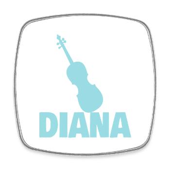 Diane - Magnet carré - blanc - Devant