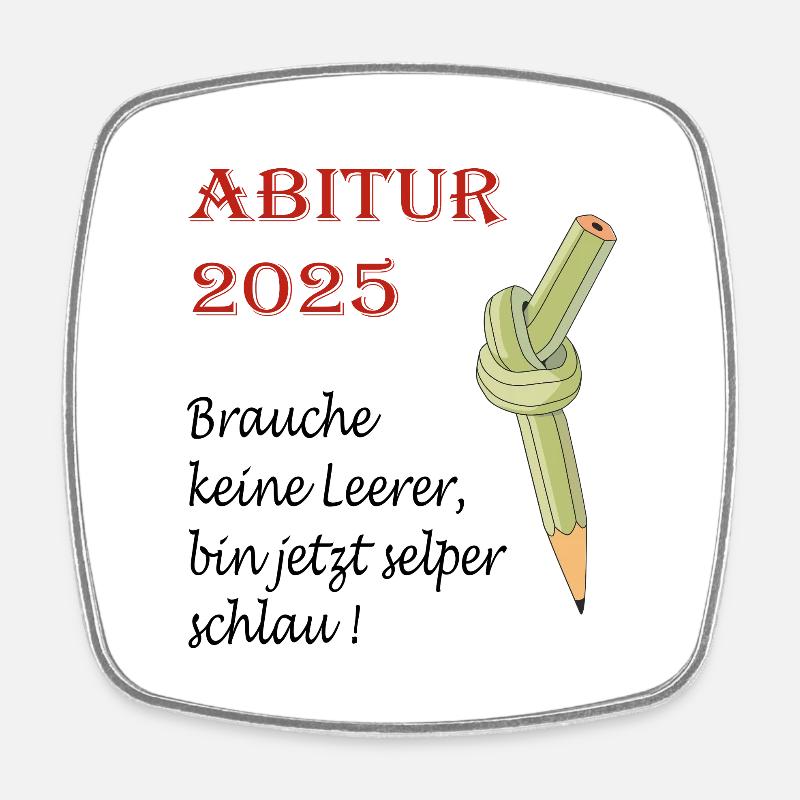 ABITUR 2025 - Magnet carré - blanc