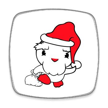 Ente Weihnachtsmann Geschenke Weihnachten Nikolaus - Viereckiger Kühlschrankmagnet - Weiß - Vorne