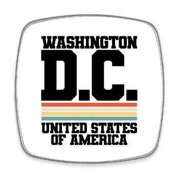 WASHINGTON D.C. United States of America - Viereckiger Kühlschrankmagnet - Weiß - Vorne