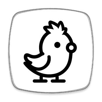 chick - Square fridge magnet - white - Front