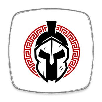 Sparta Helmet Gladiator Symbol - Square fridge magnet - white - Front