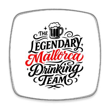 Mallorca Drinking Team Vacances - Magnet carré - blanc - Devant