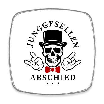 Junggesellenabschied Skull Jga - Viereckiger Kühlschrankmagnet - Weiß - Vorne