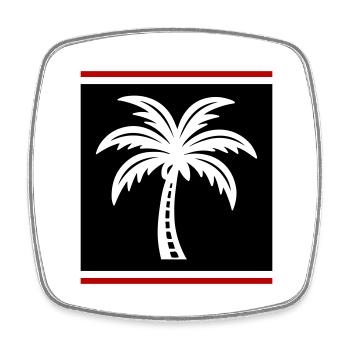 Palm Tree Icon - Square fridge magnet - white - Front