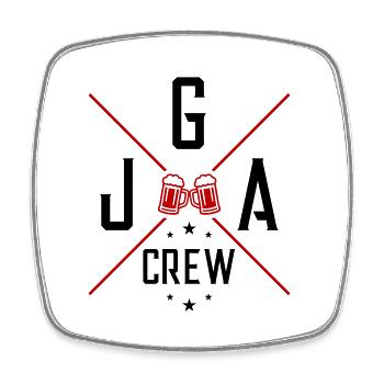 JGA Crew Bier Junggesellen Party - Viereckiger Kühlschrankmagnet - Weiß - Vorne