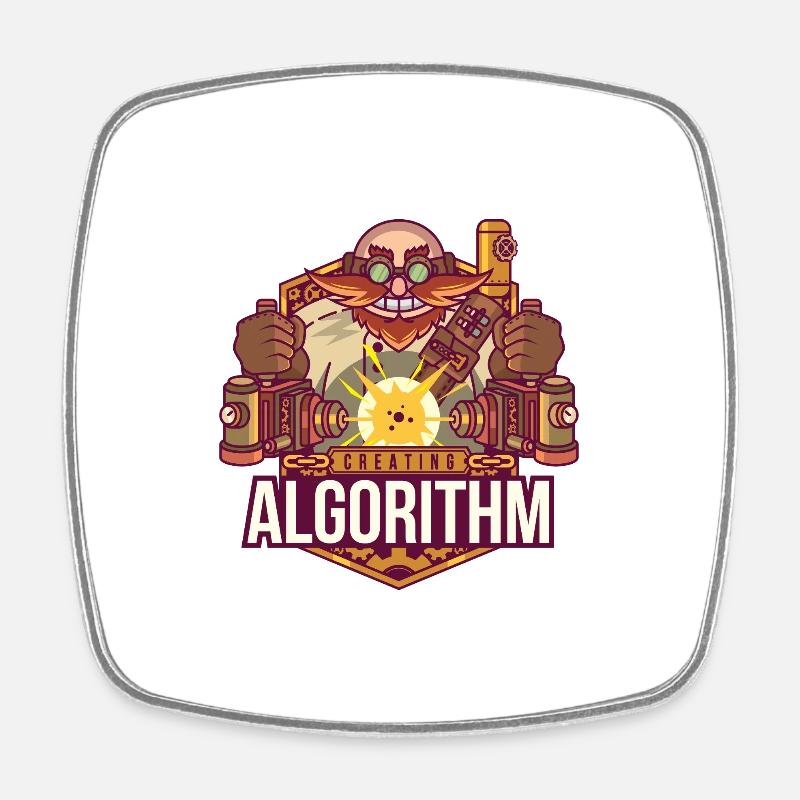 Algorithme logiciel - Magnet carré - blanc