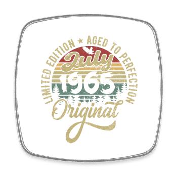 Birthday July 1965 July 1965 July 1965 - Square fridge magnet - white - Front