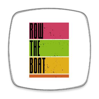 Row the Boat - Rowing - Rudern - Ruderer - Ruderin - Viereckiger Kühlschrankmagnet - Weiß - Vorne