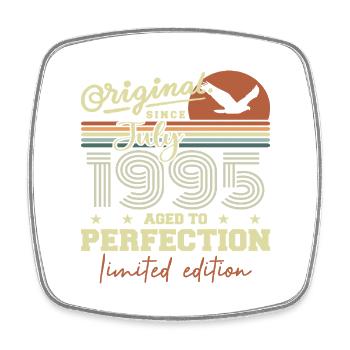 Juli 1995 Retro Geburtstag Geboren im Juli 1995 - Viereckiger Kühlschrankmagnet - Weiß - Vorne