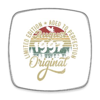 August 1997 Birthday Gift August 1997 August - Square fridge magnet - white - Front