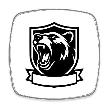 Ours Bear - Square fridge magnet - white - Front