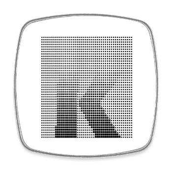 Letter K, Name, der Buchstabe K - Viereckiger Kühlschrankmagnet - Weiß - Vorne