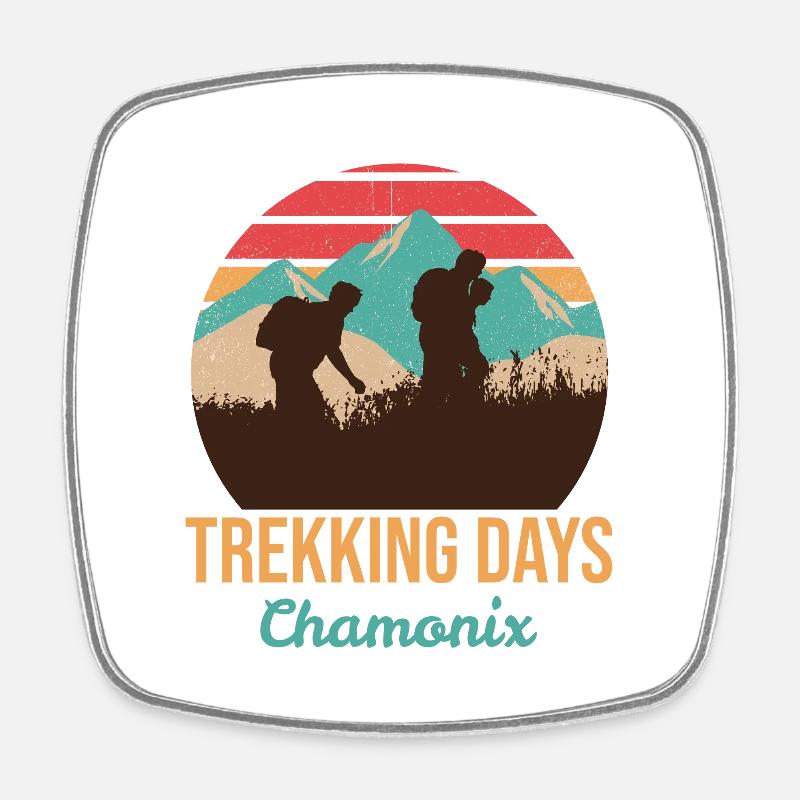 Trekking days 2 Chamonix - Magnet carré - blanc