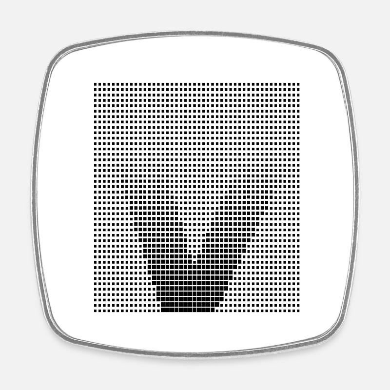 Letter v - Square fridge magnet - white