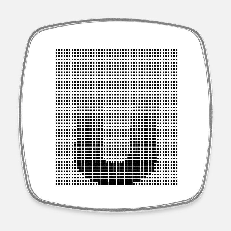 U, the letter U - Square fridge magnet - white
