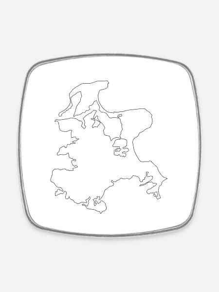 Rügen - Viereckiger Kühlschrankmagnet - Weiß