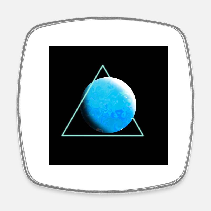 Planète - Magnet carré - blanc