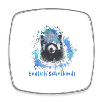 Roter panda ,Malerei,pandabär, endlich schulkind - Viereckiger Kühlschrankmagnet - Weiß - Vorne