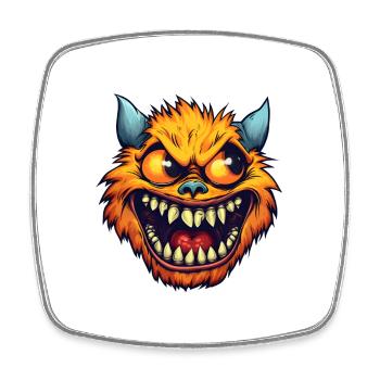 Halloween Monster 4 - Viereckiger Kühlschrankmagnet - Weiß - Vorne