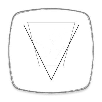 Forest Triangle Forrest - Square fridge magnet - white - Front
