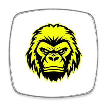 Gorilla Head Portrait Icon - Square fridge magnet - white - Front