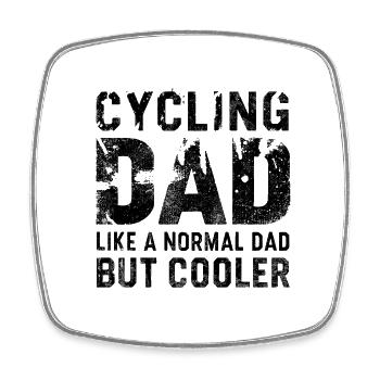 Bicycle Saying Dad Mountain Bike Cycling - Square fridge magnet - white - Front