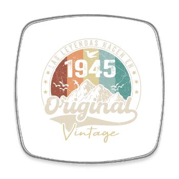 Rétro 1945 Cadeau Anniversaire 1945 Vintage 1945 - Magnet carré - blanc - Devant