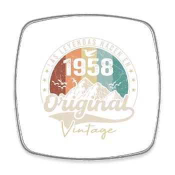 Rétro 1958 Cadeau Anniversaire 1958 Vintage 1958 - Magnet carré - blanc - Devant