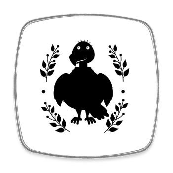 Vautour Oiseau de proie Nature Conservation Nature sauvage - Magnet carré - blanc - Devant