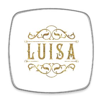 Luisa or - Magnet carré - blanc - Devant