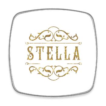 Stella gold - Square fridge magnet - white - Front