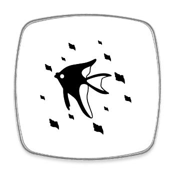 Fish Aquarium Marine Nature Conservation - Square fridge magnet - white - Front