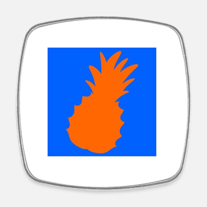 Pineapple Logo - Square fridge magnet - white