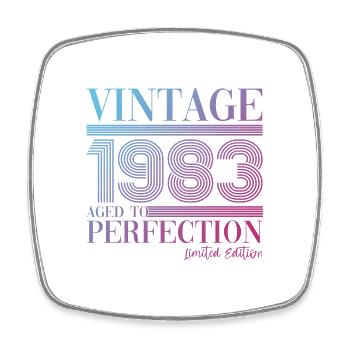 Vintage vintage 1983 40th birthday gift woman - Square fridge magnet - white - Front