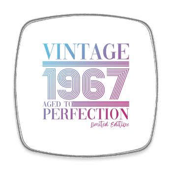 Vintage vintage 1967 56th birthday gift woman - Square fridge magnet - white - Front