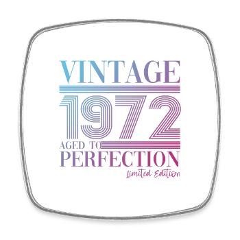 Vintage vintage 1972 51ème anniversaire cadeau femme - Magnet carré - blanc - Devant