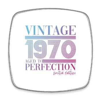 Vintage vintage 1970 53ème anniversaire cadeau femme - Magnet carré - blanc - Devant
